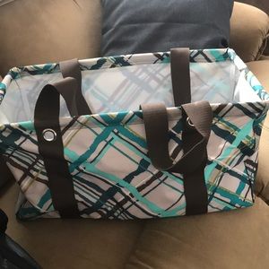Thirty-one tote blue, brown, grey, and green
